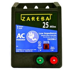 Zareba EAC25M-Z AC Powered Low Impedance electric Fence Charger - 25 Miles, Plug-In Electric Fence Energizer, Contain Animals, Keep Out Predators