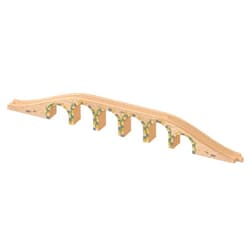 Orbrium Toys 6 Arches Viaduct Bridge for Wooden Railway Track Compatible with Thomas Trains Brio Set