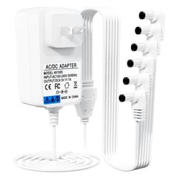 Generic 4.5V White Power Adapter, Compatible with Lemax Lighting Accessories 74295 74707 84428 44242 94527 94563 94565 94566 94564 64517 74269 Christmas Mini Lighting Building Decoration (6 Output Heads)