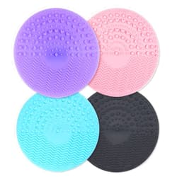 Veibeau Makeup Brush Cleaning Mat,Silicone Washing Mat for Cosmetic Brush,Brush Cleaner Pads with Suction Cup