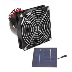 Honio Solar Exhaust Fan, 5-12V Solar Powered Mini Ventilator Efficient Cooling Good Ventilation for Treehouse
