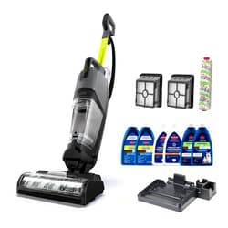 Bissell CrossWave HydroSteam Deluxe Steam Mop, 3-in-1 Wet Dry Vacuum Mop with Steam Function, Hard Floor Cleaner Machine with Sanitize Formula, Green, 3515G