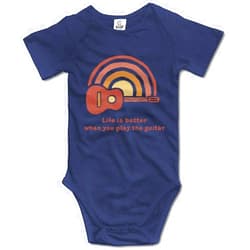 Poemsimai Life Is Better When You Play The Guitar Baby Boy Girl Clothes Newborn Organic Bodysuit