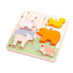 Bigjigs Toys, FSC Certified Woodland Chunky Puzzle, Wooden Toys, Wooden Puzzle, Baby Jigsaw, Jigsaw Puzzle, Baby Toys, Toddler Toys, Wooden Shapes, Wooden Baby Toys