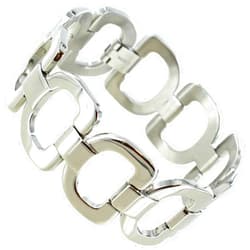 Rochet Roma Mag Stainless Steel Large Link Silver Tone Mens Bracelet B022740