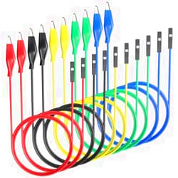 Goupchn Alligator Clips to Breadboard Female Jumper Wires Soft Flexible Silicone Test Leads for Electrical Testing
