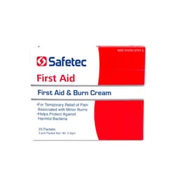 Safetec First Aid Burn Cream.9 g. Pouch 25 ct. Box (36 Boxes/case)