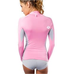Oceanic Lavacore Lavaskin Women's Scuba Diving Long Sleeve Shirt - Pink/Grey - Si.
