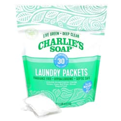 Charlie's Soap Charlie’s Soap – Fragrance Free Powdered Laundry Detergent Packets – 30 Pods (1 Pack)…