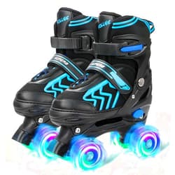 SZHZS Adjustable Toddler Kids Roller Skates with Light Up Wheels for Boys Girls Beginners for Indoor Outdoor Sports