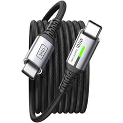INIU USB C Cable, [6.6ft/2m] 100W PD USBC to USBC Charger Cable Fast Charging, Nylon Braided Type C to C Power Cord Data Cable USB-C for iPad Air MacBook Pro iPhone 16 15 Samsung Galaxy S23 S22 A9