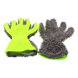 BokWin 2-Pack Car Wash Mitt Scratch Free, 5-Finger Microfiber Wash Mitts, Car Interior Exterior Cleaning Gloves, Auto Chenille Washing Sponge Kits for Cleaning Wheel Tight Spot