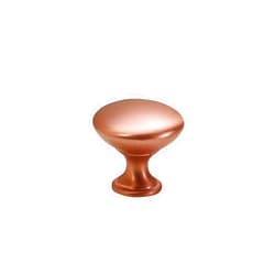 H. Bowes Satin Copper (Rose Gold) Cabinet Hardware 1-1/4” Round Mushroom Modern Basic Knob