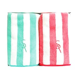 SUSISANG Cationic Stripe Bath Towels for Women and Children, Super Soft, Super-Absorbent, 2 Piece Bath Towel Set (Dynamic)