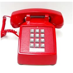 Cortelco ITT-2500-MD-RD 250047-VBA-20MD Desk ValueLine RED