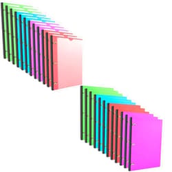 INFUN Telescoping 3 Ring Binder+Telescoping 3 Ring Binder with Clear Front Pocket