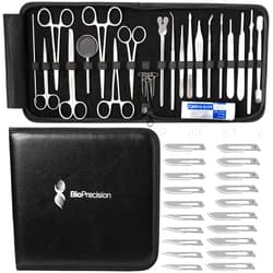 BioPrecision Advanced Dissection Kits - 46 or 33 Piece German Stainless Steel Instruments for College, Medical & Veterinary or Middle and High School Students - Complete Anatomy Lab Tools Surgical-Grade
