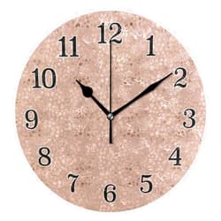 KLL Clock Smalldots_Rosegold_calaminepaper Round Wall Clocks Simple Wall Clock Silent for Decorative Living Room 10Inch Black