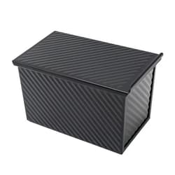 Saihisday Nonstick Square Loaf Pan Black With Lid Mini Square Toast Box for Home Baking Mini Cube Toast Box Ideal Baking Set Gift for Bread Lover