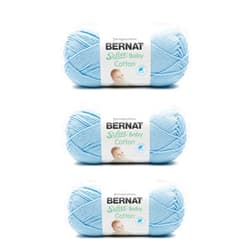 Bernat Softee Baby Cotton Dusk Sky Yarn - 3 Pack of 120g/4.25oz - Blend - 3 DK (Light) - 254 Yards - Knitting/Crochet Dusk Sky 3 Pack