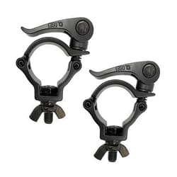 Deergo 1.5inch Quick Release DJ Lighting Clamp Aluminum Alloy Heavy Duty 220lbs Truss Clamps Fit Pipe OD 1.5-1.57inch / 38-40mm Black