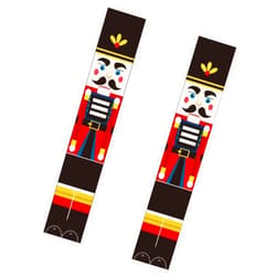 Ciieeo 1 Pair Christmas Couplets Flags Home Decor Fireplace Decor Front Door Signs Christmas Wall Decor Xmas Hanging Banner Festival Decor Banner Xmas Porch Couplet Festival Couplets