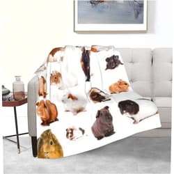 SKT T1 Guinea Pig Blanket Cute Cavy Animal Throw Blankets for Kids Boys Girls Adults, Cozy Flannel Super Soft Lightweight Fluffy Sofa Bed Office Fleece Plush Blanket 50