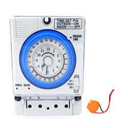 Walfront 24 Hours Time Switch Relay TB-388 Mechanical Timer AC220V 10A Heavy Duty Digital Timer Switch for Lamp