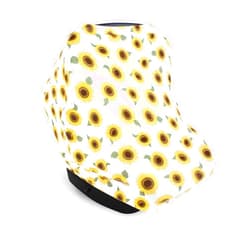 Hudson Baby Unisex Baby Multi-use Car Seat Canopy, Sunflower, One Size