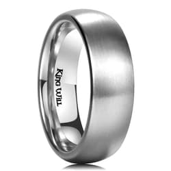 King Will Basic 3MM/5MM/7MM/9MM Silver/Black Titanium Ring Wedding Band for Men Women Brushed/Matte Comfort Fit Couple Ring