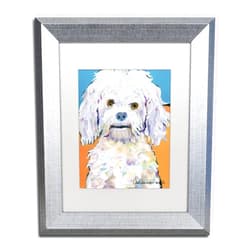 Trademark Fine Art Lulu by Pat Saunders-White, White Matte, Silver Frame 11x14-Inch
