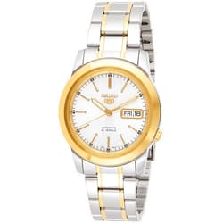 Seiko Men's SNKE54 5 Automatic White Dial Two-Tone Stainless Steel Watch