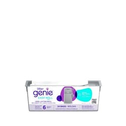 Litter Genie Easy Roll Refill Bags (1-Pack) | Includes a 6-month long lasting roll of 24 Bags | Ultimate Odor Control Cat Litter Bags