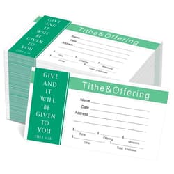 Woanger 500 Count Tithes and Offering Envelopes for Church Donation Envelope Bill Size Checks and Cash for Tithes and Offering(Stylish)
