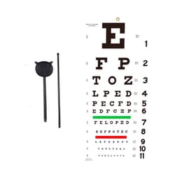 AISITESY Snellen Eye Chart with Fixing Sticker 11x22 in Eye Charts for Eye ExamsIdeal for Doctor's OfficeSchool, Home with Eye occluder and Pointer 4 Fixation Patches