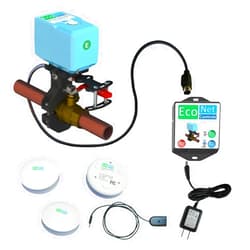 EcoNet Controls EVC400-MW-SK3-WLS1M Bulldog Matter WiFi Valve Robot Kit with 3 Leak Sensors + Wired Sensor, Smart Water Shutoff Valve, No Hub Required, Easy DIY Install, Fits up to 1.5