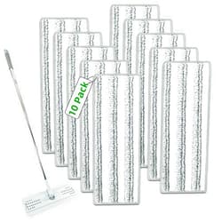 ZQZiQi 10 Pack Microfiber Flat Mop Pads Compatible with JOYMOOP, Libman, Oshang Flat Mop or Mop Bucket Set and Most 13