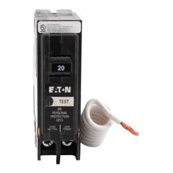 Cutler-Hammer BRN120GF 20 Amp Single Pole GFCI Ground Fault Circuit Breaker, Pigtail Neutral, 120V, UL Listed (1)