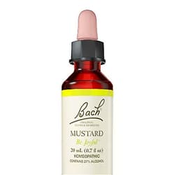 Bach Original Flower Remedy Dropper 20 ml Flower Essence, Clear, Mustard, 0.7 Fl Oz