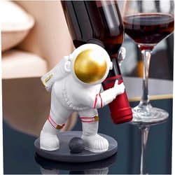 XINXUAN XINXAUN Astronaut Shaped Wine Rack, Wine Decor, Wine Bottle Holder Decorative, Single Wine Holder Stand, Wine Holder Wine Shelf Resin Sculpture, Wine Bottle Rack Creative Home Furnishing (Carry)