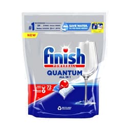 FINISH Quantum Powerball, Dishwasher Pods, Dishwasher Detergent Liquid, Dishwasher Soap, All in 1, 72ct Dishwasher Tablets