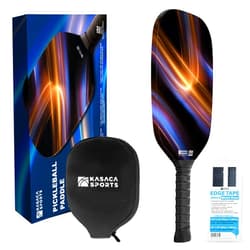 KASACA Cosmic Ray Edgeless Pickleball Paddle + Edge Tape Set - Lightweight & Durable Bundle for Intermediate Players