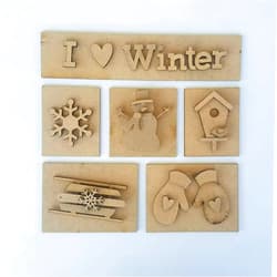Foundations Decor Foundations Décor, Shadow Box Kit - I 'heart' Winter