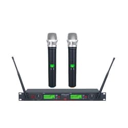 GTDaudio GTD Audio 2x800 Adjustable Frequency UHF True Diversity Wireless Handheld Microphone Mic System Ideal for Church, Karaoke, Dj Party, Range 400 ft