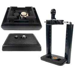 DaVoice Tripod Quick Release Plate Parts Replacement for Vivitar VPT-120 VPT-240 VPT-360 Barska Deluxe AF10374 Celestron 93606 + Cell Phone Tripod Mount Adapter Compatible with iPhone