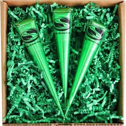 The Henna Guys 100% Natural Ready to Use Henna Cones For Redish Brown Hair Dye - Perfect for Spot hair coloring (3 Pack)