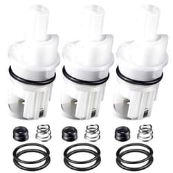 Enhon 3 Pack Faucet Cartridge Repair Kit Compatible with Detla RP17400 RP4993 Faucet Stem Seat Spring, O Ring, Cartridge Replacement Part for 2 Handle Bathroom Shower Tub, Kitchen Faucet Repair
