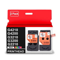 Japic G4210 printhead Combo Pack Compatible for Canon PIXMA G4210 G4200 G3210 G3200 G3100 G2210 G2200 G1200 MegaTank Printer Head Ink cartridges (1 Black, 1 Tri-Color)