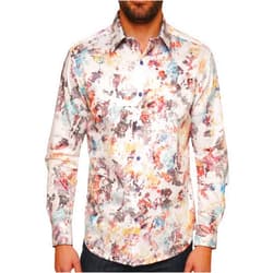 Robert Graham Men's Splash of Color Long Sleeve Button Down Woven Shirt