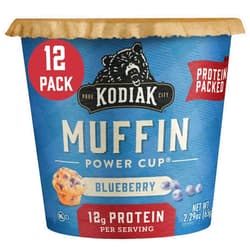 Kodiak Cakes Minute Muffins, Mountain Blueberry, 2.29 Ounce (Pack of 12) (Packaging May Vary)
